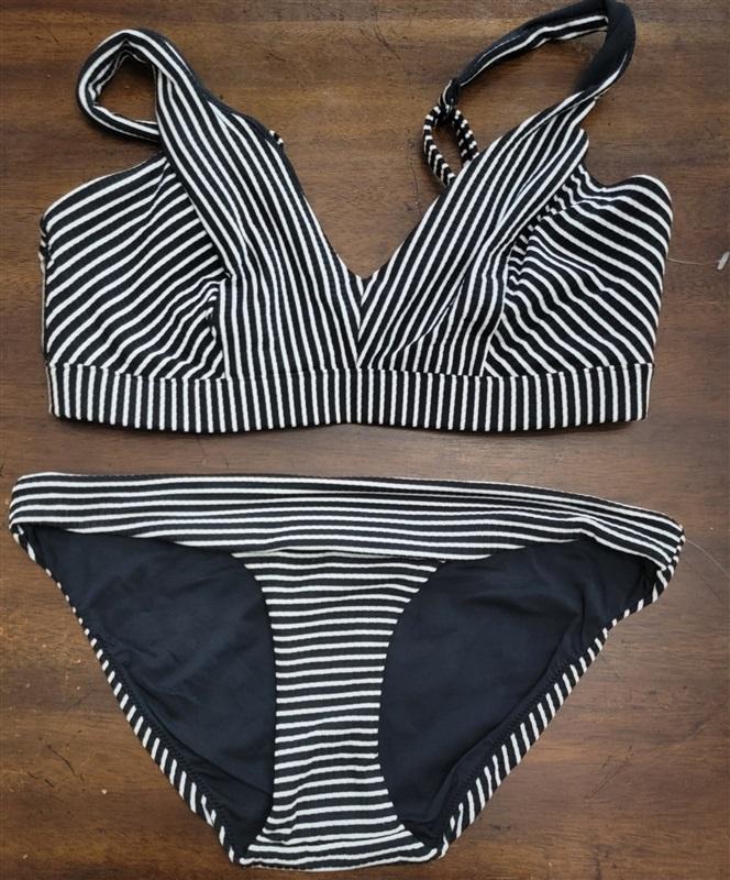 NWOT Seafolly 6 USA Deep V Bikini Top Overboard Hipster Bikini Bottom 122612