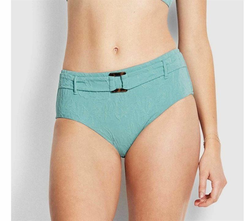 NWOT Seafolly 10 USA Belted Wide Side Retro Brief White 122617