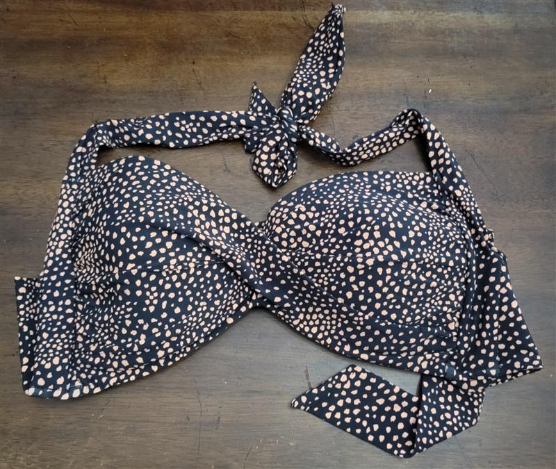 NWOT Seafolly 10 USA Safari Spot Twist Halter Bikini Top 122635