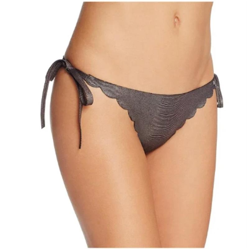 NWT Pilyq PQ Sterling Snake Scallop Tie Side Bikini Bottom 122661