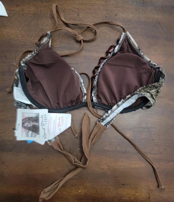 NWT Maria Bonita Phax M Cheetah Bikini Triangle Top 122662