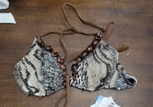 NWT Maria Bonita Phax M Cheetah Bikini Triangle Top 122662