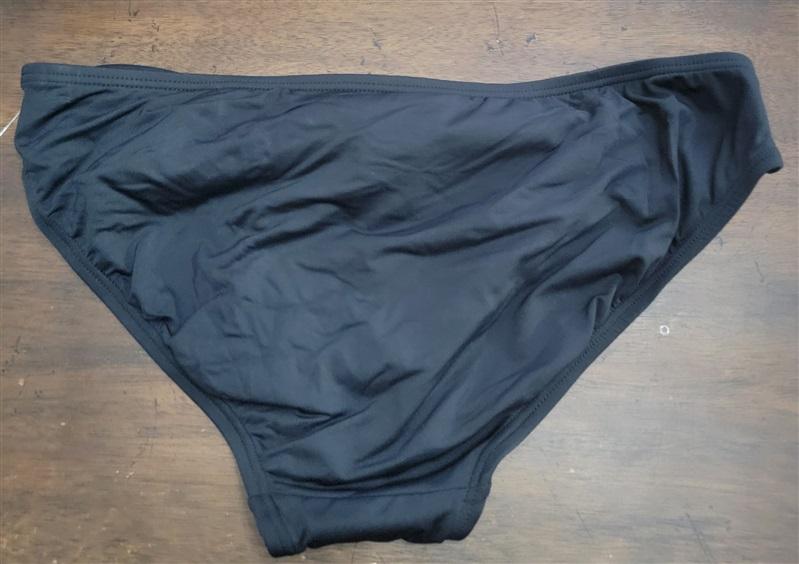 NWOT Michael Kors Solid Black L Banded Ring Cheeky Bikini Swim Bottom 122667