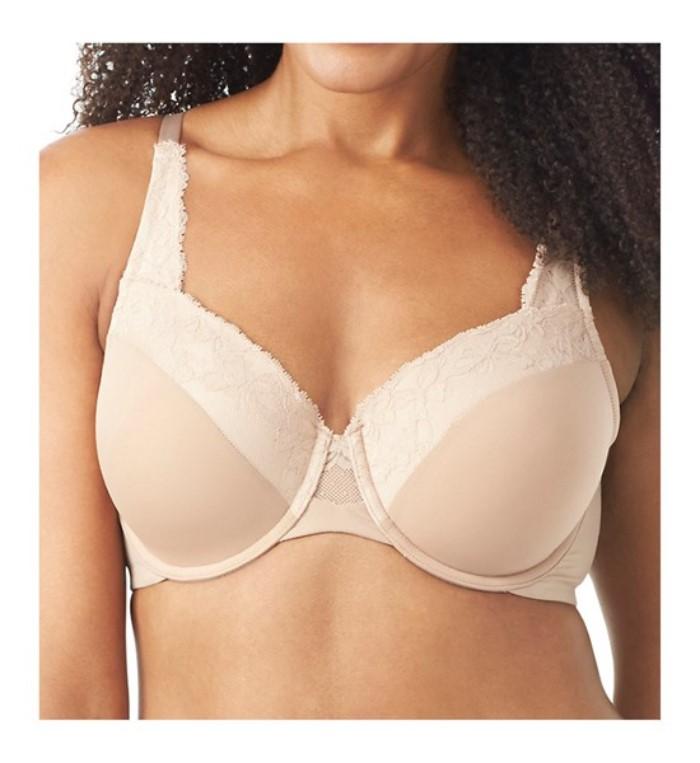 NWOT Olga 44D Cloud 9 Lace Underwire Contour Bra GF7961A Beige 122669