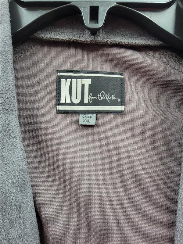 NWOT Kut from Kloth XXL Drape Front Vest Vegan Leather 122695