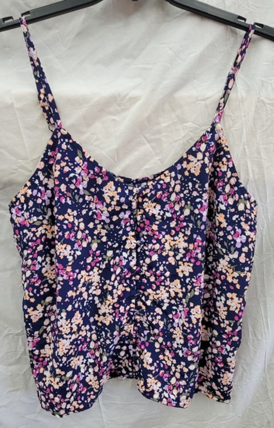 NWT Sanctuary XL Floral Scoop Neck Button Tank Top 122696
