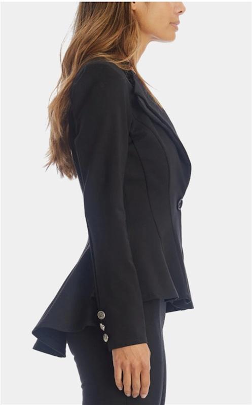 NWT Noir Large Double Notch Lapel Blazer Black 122698