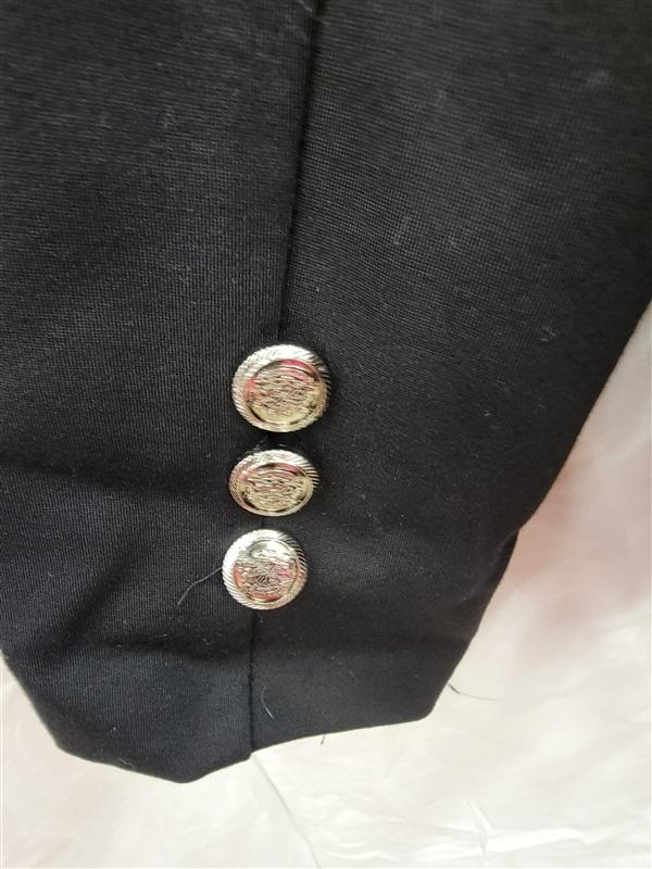 NWT Noir Large Double Notch Lapel Blazer Black 122698