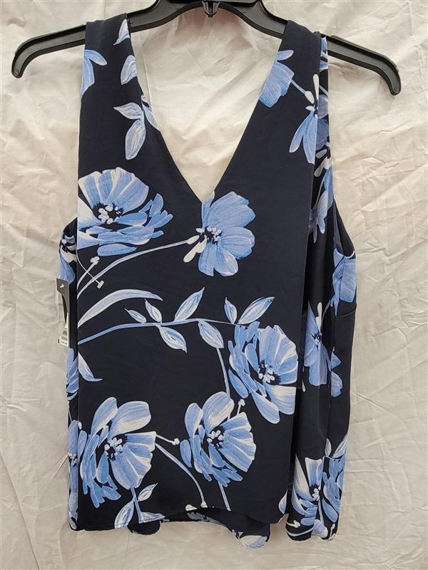 NWT Limited XL Blue Poppy V Neck Tank Top 122702