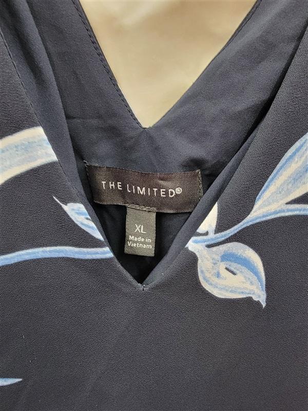 NWT Limited XL Blue Poppy V Neck Tank Top 122702