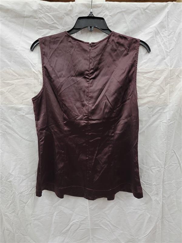 NWOT Noir M Brown Burgundy Sleeveless Peplum Top 122708