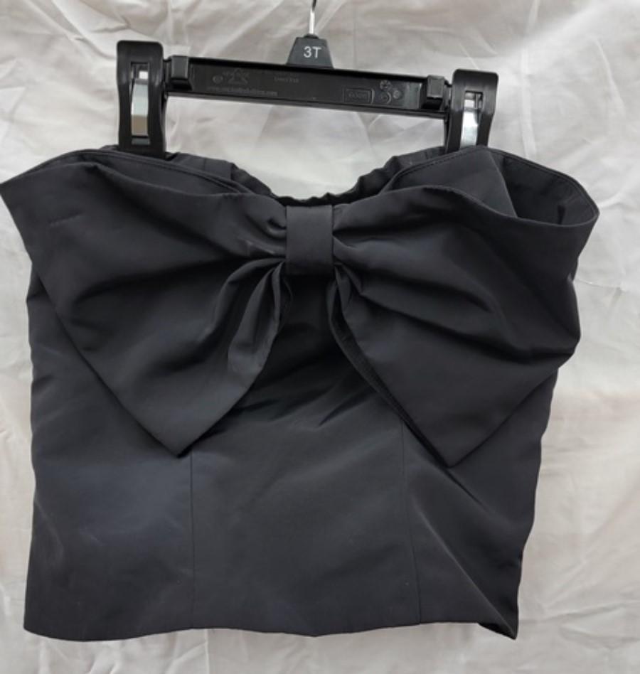 NWOT Express 00 Strapless Bow Corset Tube Top Black 122716