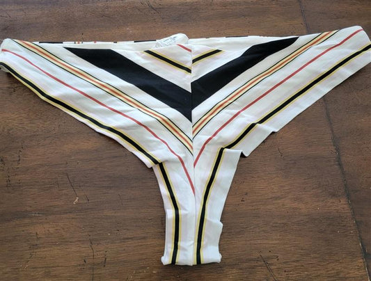 NWOT Volcom 16W Stripe CHEEKINI BIKINI BOTTOM 122725