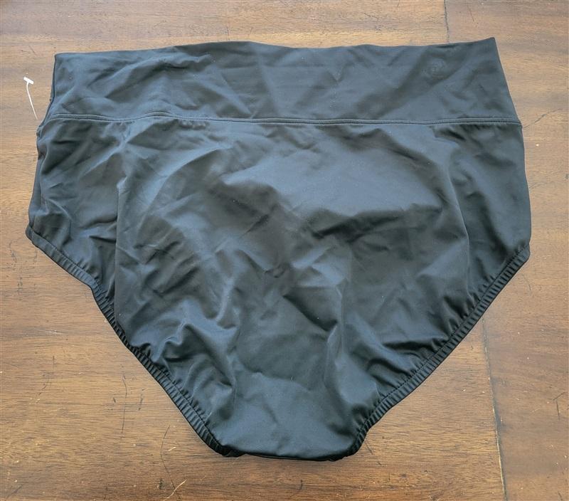 NWT Trimshaper 16W High Waist Bikini Swimsuit Bottom Black 122728