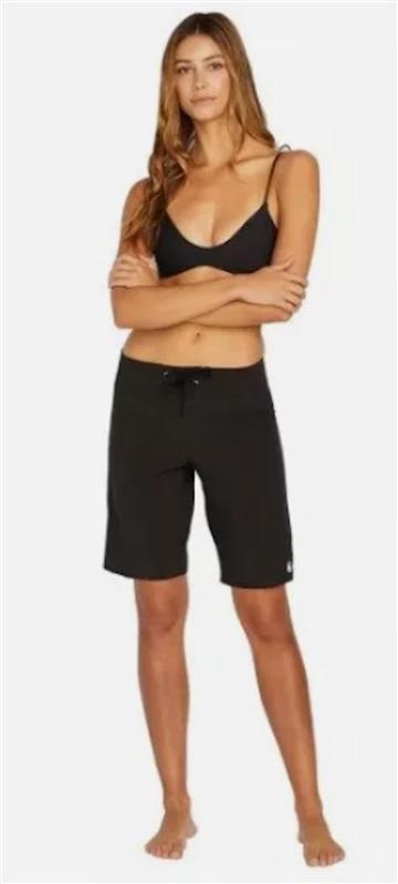 NWT Volcom sz 0 Women's Simply Solid 11" Boardshorts Black 122729