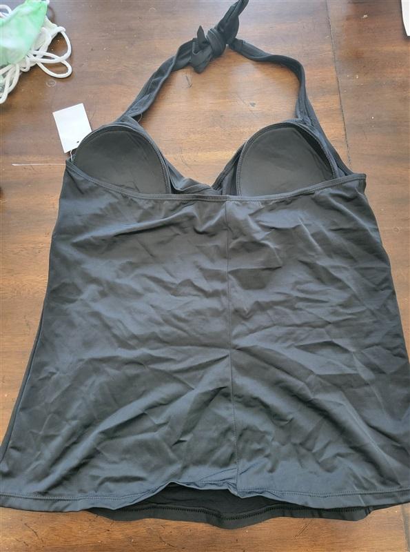 NWPT Chadwick 16 Ruched Halter Top Black 122731