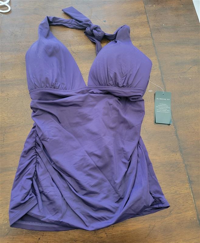 NWT Ralph Lauren 6 Purple Tankini Beach Halter Top 122733
