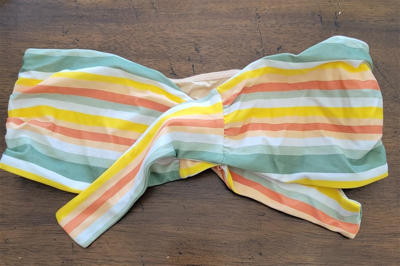 NWOT Minkpink L Striped Bandeau Bikini Top 122735