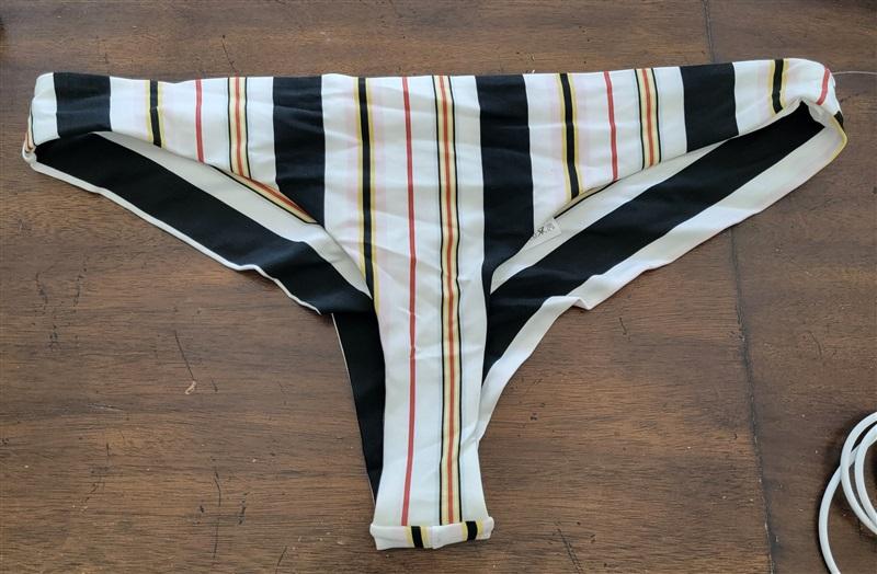 NWOT Volcom XL Stripe CHEEKINI BIKINI BOTTOM 122744