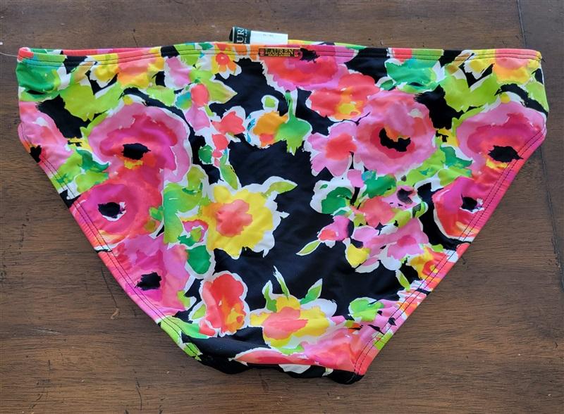 NWOT Ralph Lauren Beach Club SZ 12 Floral Hipster Bikini Swim Bottom #122754