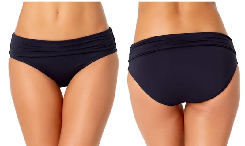 NWOT Anne Cole 18W Convertible High Waist Shirred Swim Bottom Black 122769