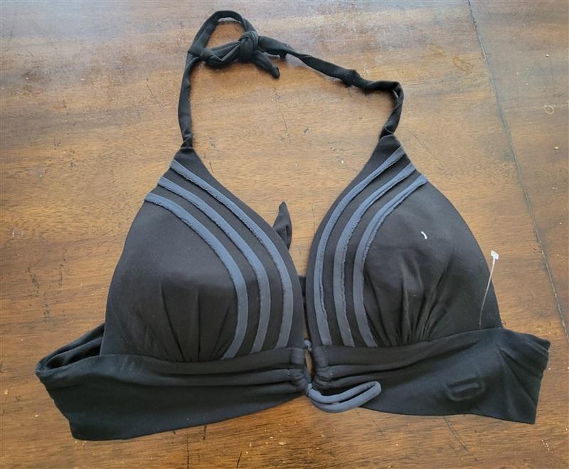 NWOT Robin Piccone L V Neck Push Up Tie Front Bikini Swim Top 122790