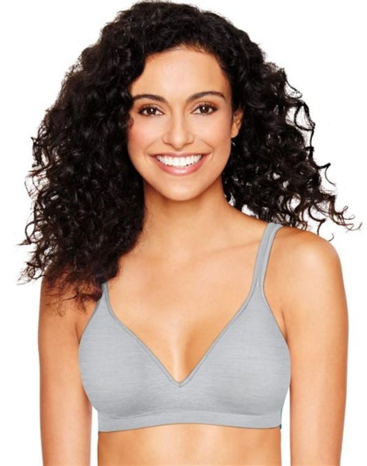 NWOT Hanes Platinum Perfect Coverage Wireless T-Shirt Bra HP08 2XL Gray 122814