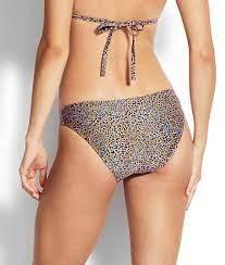 NWOT Seafolly 12 USA Hipster Bikini Bottom Spirit Animal Blue Yellow 122824