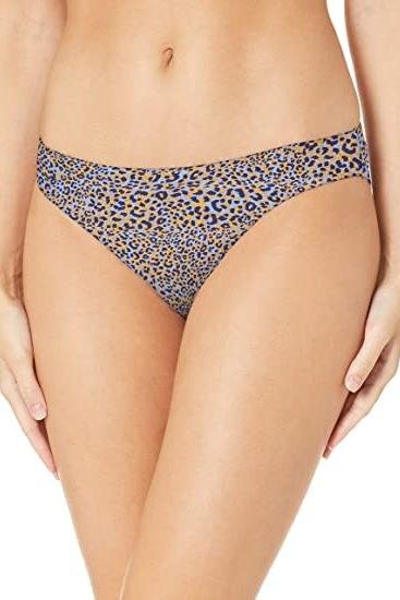 NWOT Seafolly 12 USA Hipster Bikini Bottom Spirit Animal Blue Yellow 122824