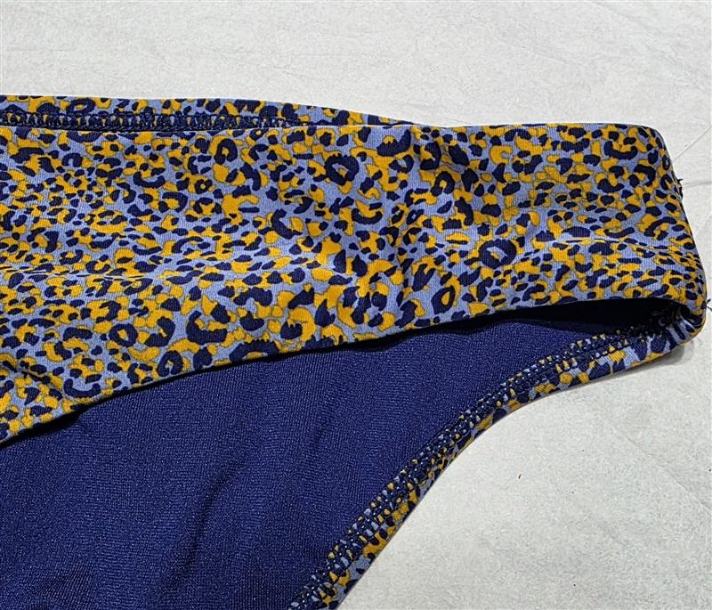 NWOT Seafolly 12 USA Hipster Bikini Bottom Spirit Animal Blue Yellow 122824