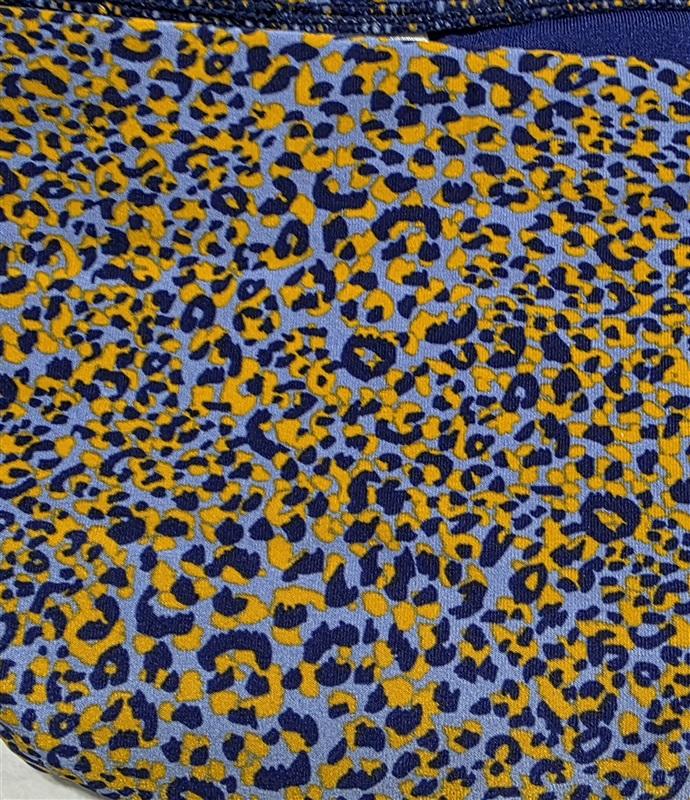 NWOT Seafolly 12 USA Hipster Bikini Bottom Spirit Animal Blue Yellow 122824