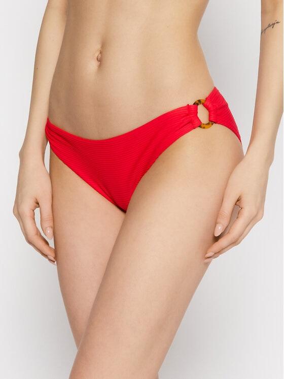 NWOT Seafolly Unterteil SZ 8 Ribbed Side-Ring Bikini Swim Bottom Blue 122831