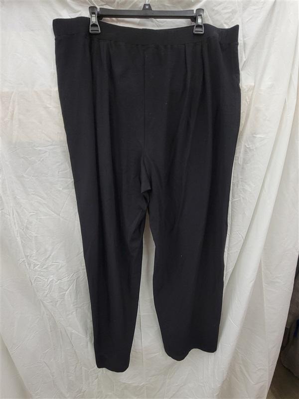 NWOT Eileen Fisher 2XL Black Pull On zip Side Ankle Pants 122854