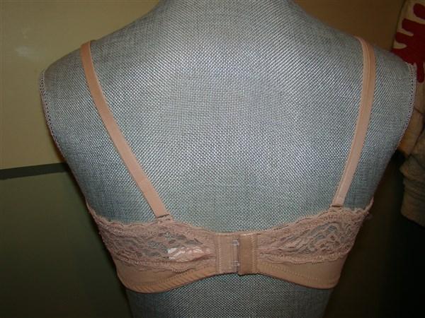 NWOT Fashion Forms Large Micro Bandeau Lace Strapless Bra Beige 122871