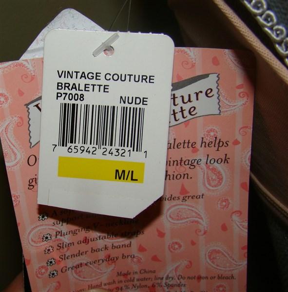 NEW Fashion Forms M/L Beige Vintage Couture Bralette 27008 Beige 122875