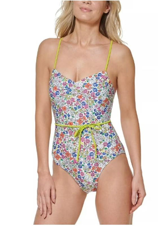 NWT Tommy Hilfiger 16 Penelope Floral Crisscross 1PC Swimsuit Floral 122888