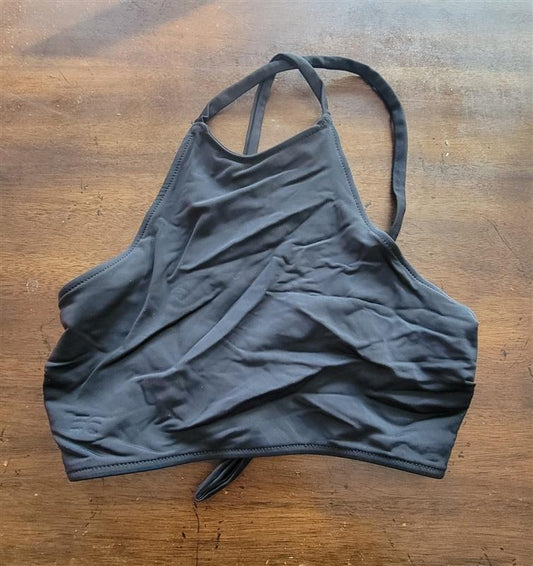 NWT Rachel Pally S High Neck Tie Back Bikini Swim Top 122906