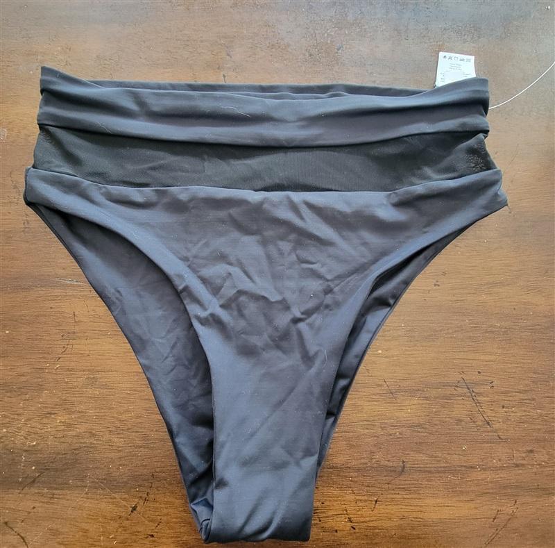 NWOT Nomads S Bay Bottom II High Waist Bikini Swimsuit Bottom Black 122909