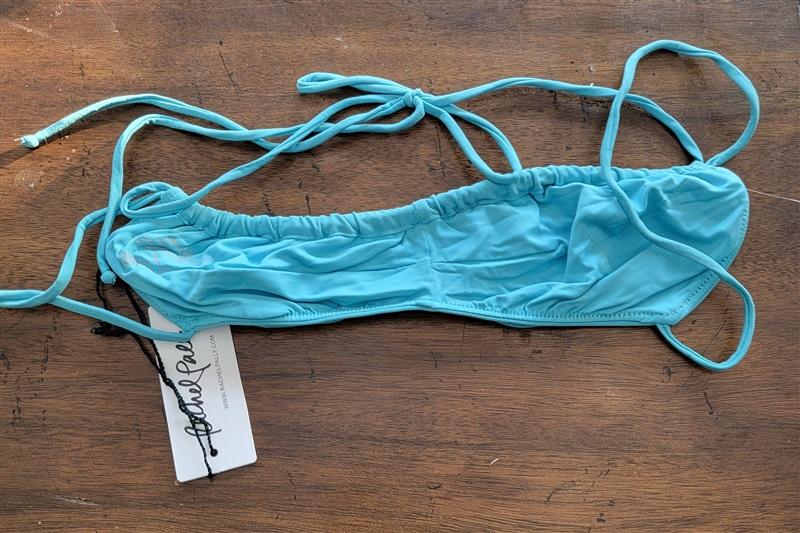 NWT Rachel Pally M Vanuata Blue Bandeau Bikini Swim Top 122920