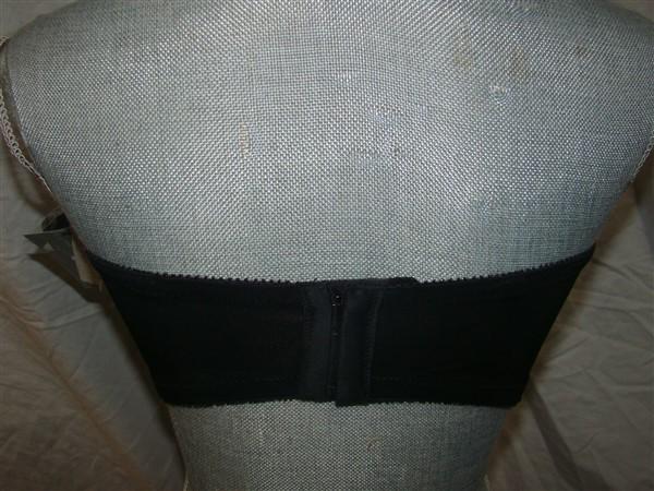 NWT Carnival 36DDD Full Figure Strapless Underwire Bra 123 Black 122924