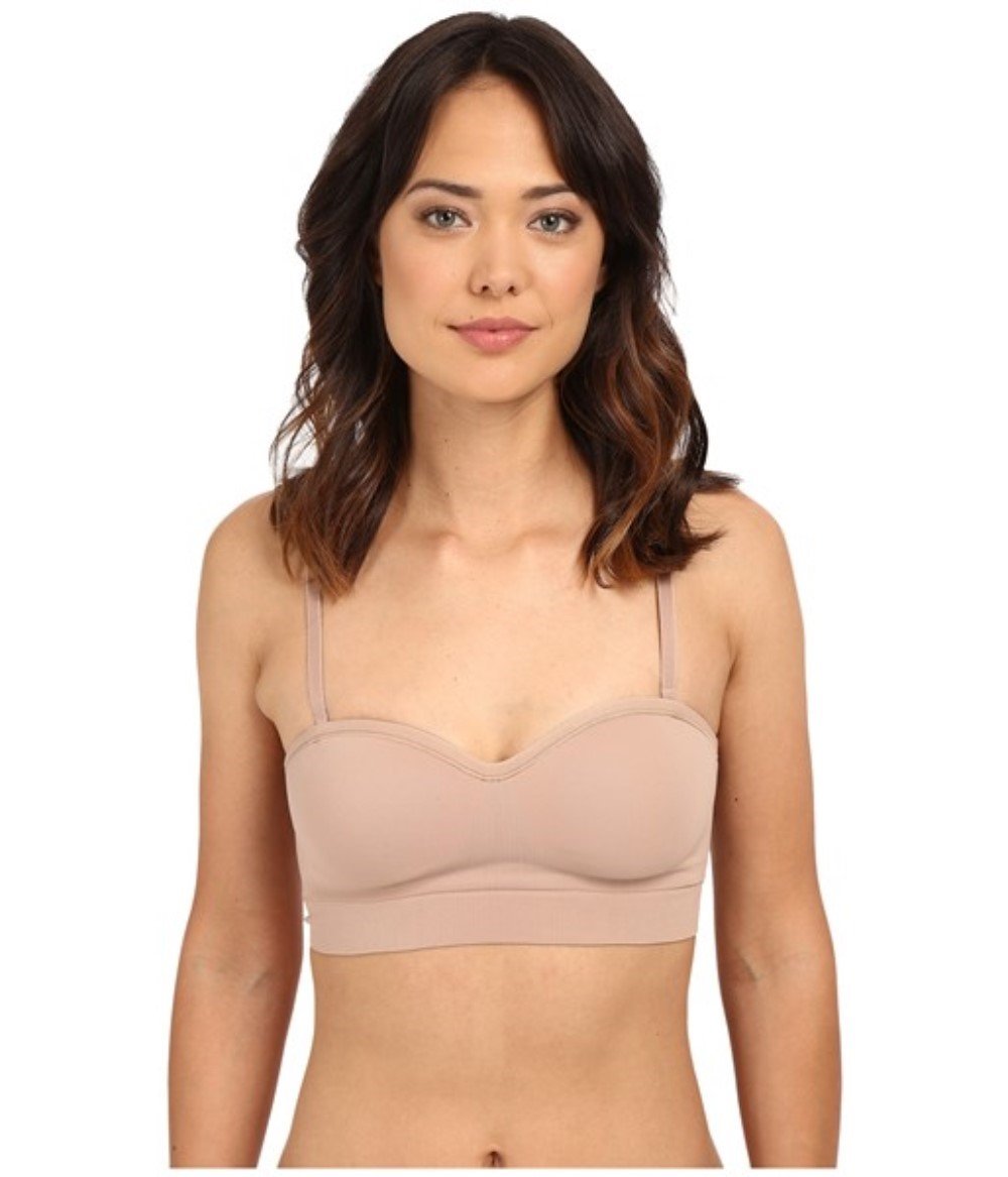 NWOT Yummie Tummie M Peyton No Strapless Wire-Free Bra YT5-119 Beige 122939
