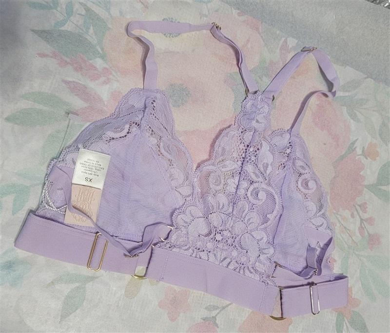 NWT HAH Intimates XS SistHAH Bralittle Racerback Bralette Purple 122940