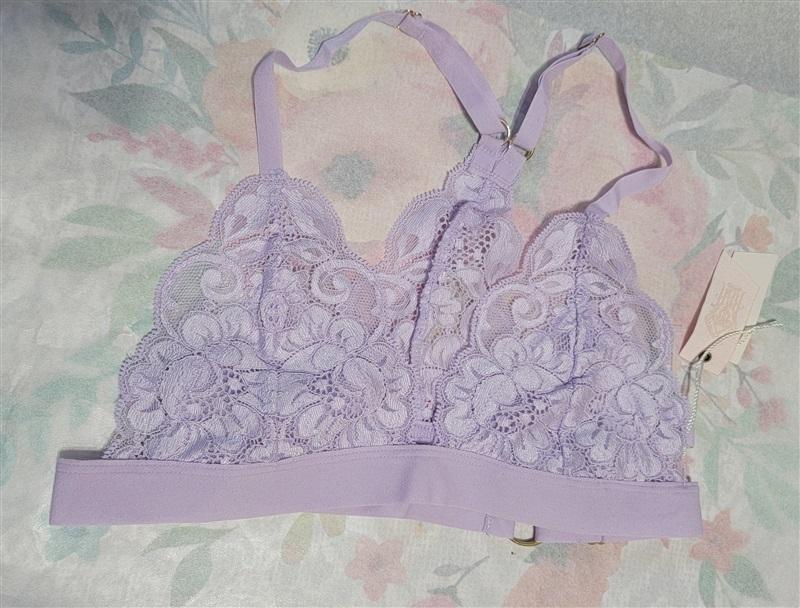 NWT HAH Intimates XS SistHAH Bralittle Racerback Bralette Purple 122940