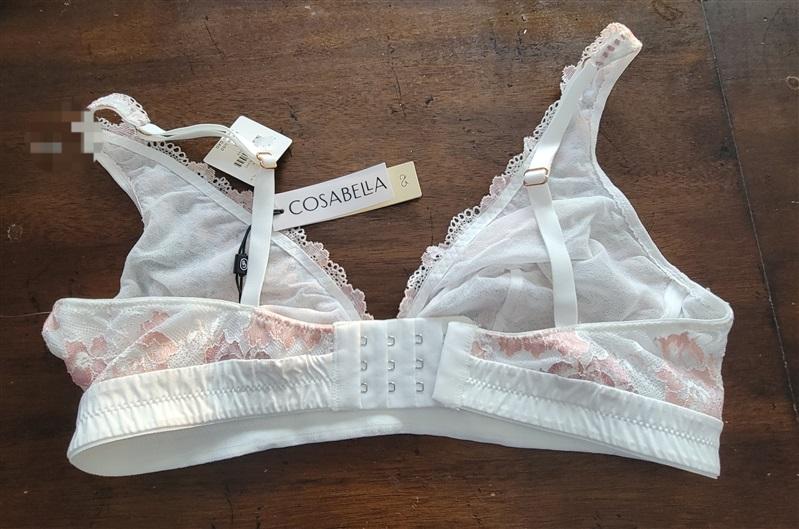 NWT Anthropologie Cosabella M Savona 1302 Bralette Ivory Pink 122962