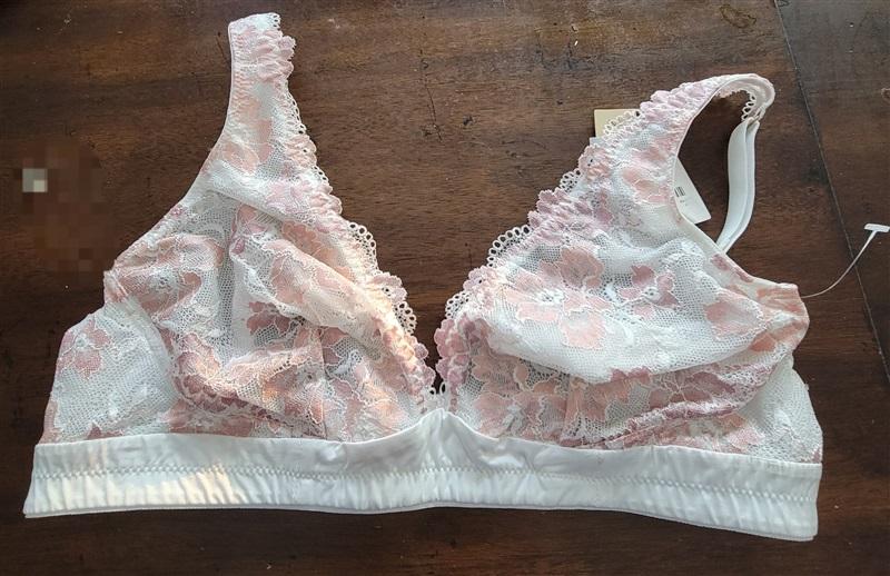NWT Anthropologie Cosabella M Savona 1302 Bralette Ivory Pink 122962