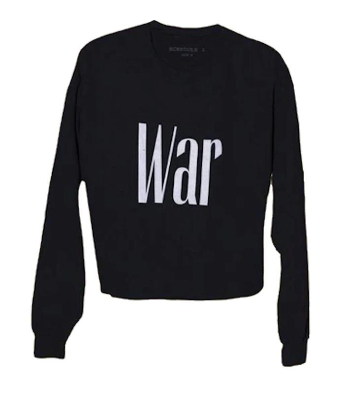 NWOT Schedule I Large War & Leisure Cropped Sweatshirt 122973