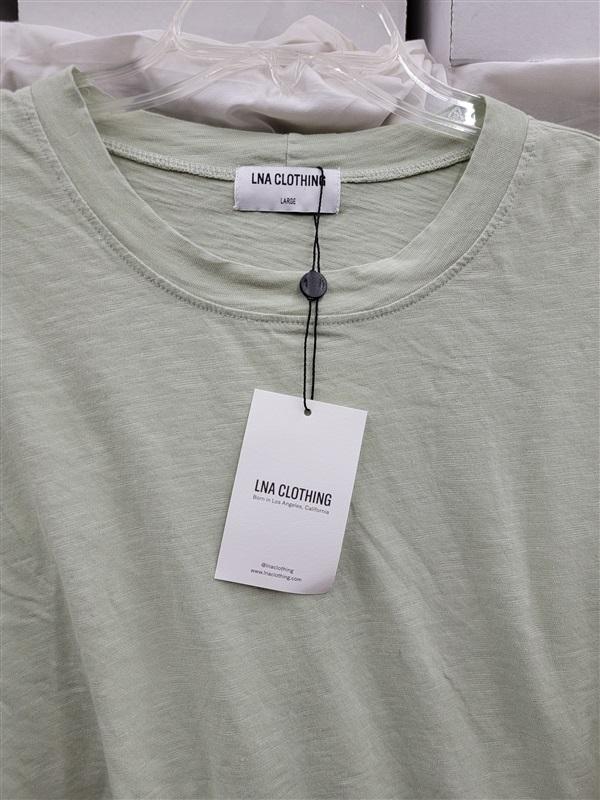 NWT LNA Large Yara Crop tee Shirt Smoke Green 122989