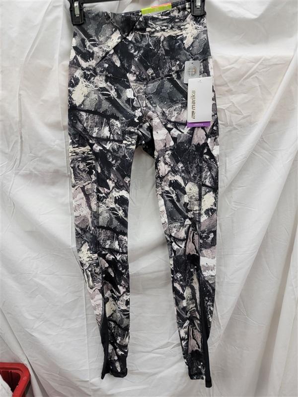 NWT Marika xs Balance Collection Marble Black White Leggings 122993