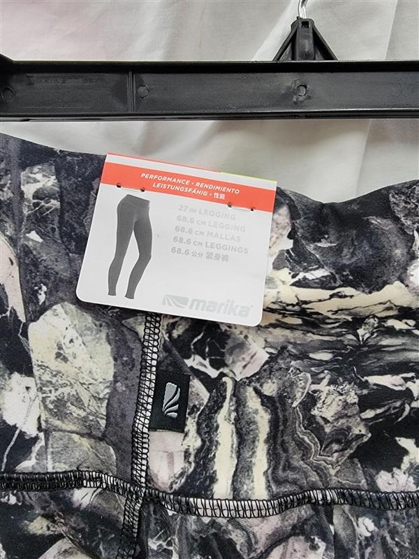 NWT Marika xs Balance Collection Marble Black White Leggings 122993