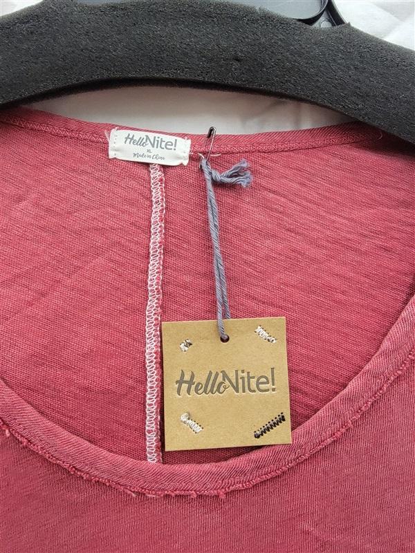 NWT Hello Nite XL VIntage Red Appliqued Star Tank Top 122996